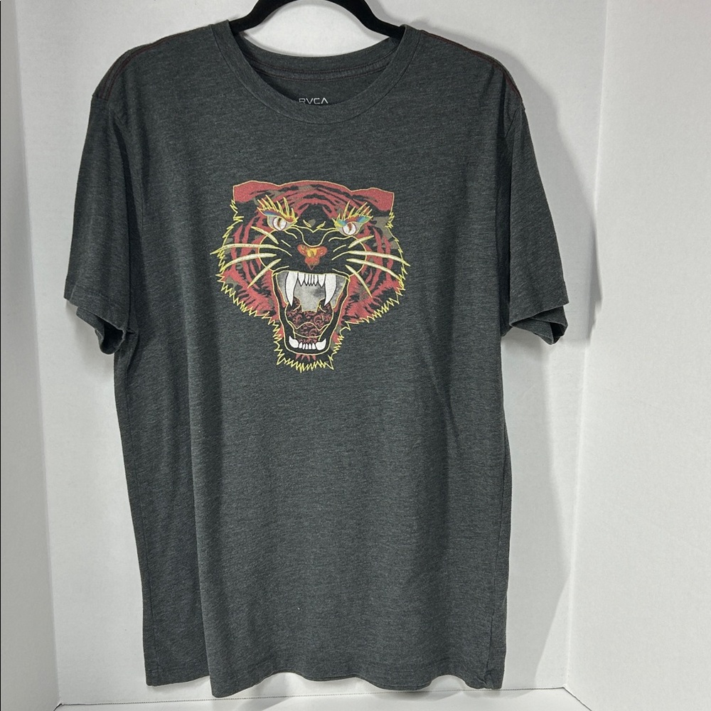 RVCA Ben Venom Charcoal Tiger Tee (L) | Women’s | Like New